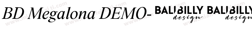BD Megalona DEMO字体转换